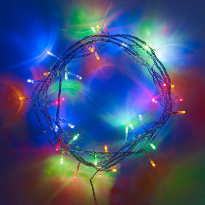 Shatchi 80 Warm White Led Lights Clear Cable Battery Operated Fairy String Christmas Tree - image 1