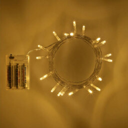 Shatchi 80 Warm White Led Lights Clear Cable Battery Operated Fairy String Christmas Tree - thumbnail 3