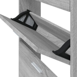 Vidaxl Shoe Cabinet Grey Sonoma 59X17X150 Cm Engineered Wood - thumbnail 8