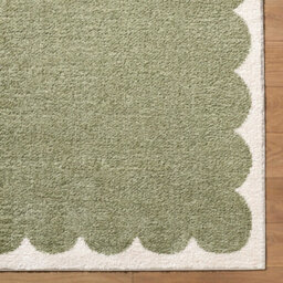 Livabliss Tivoli-Washable Green Cream Modern High Pile Living Dining Bedroom Rug 160 X 213 Cm Easy Care, Non Shedding - thumbnail 7
