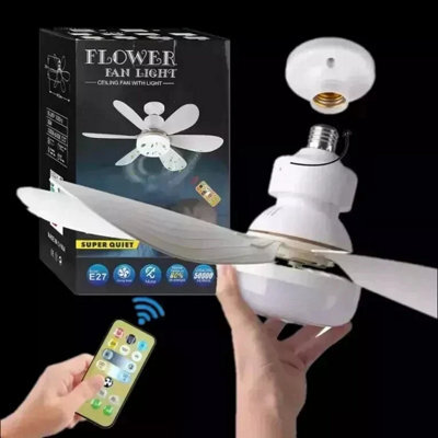 Led Ceiling Fan With Dimmable Light Color Changing Lamp For Living Room With Remote Control - image 1