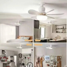 Led Ceiling Fan With Dimmable Light  Color Changing Lamp For Living Room With Remote Control - thumbnail 4