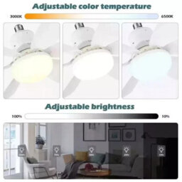 Led Ceiling Fan With Dimmable Light  Color Changing Lamp For Living Room With Remote Control - thumbnail 3