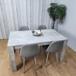 Kosy Koala Wooden Rectangle Dining Table Set - Dining Table With Set Of 4 Grey Chairs - Dining Room Furniture - thumbnail 2