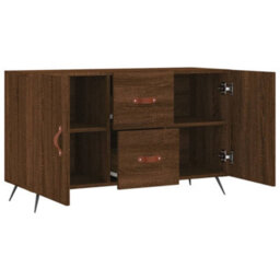 Berkfield Modern Sideboard Brown Oak 100X36X60 Cm Engineered Wood - thumbnail 5