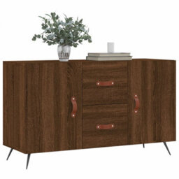 Berkfield Modern Sideboard Brown Oak 100X36X60 Cm Engineered Wood - thumbnail 3
