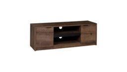 Arte Denver 10 Tv Cabinet In Oak Monastery & Black Gloss - Vintage Design - W1350mm X H460mm X D400mm - thumbnail 1
