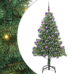 Vidaxl Christmas Tree With 300 Leds With Stand Green 180 Cm Pvc - thumbnail 2
