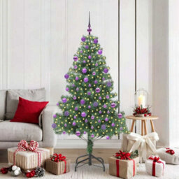Vidaxl Christmas Tree With 300 Leds With Stand Green 180 Cm Pvc - thumbnail 1
