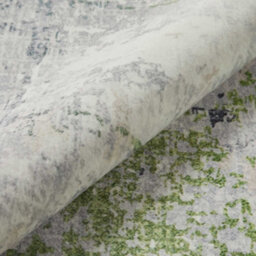 Ivory Green Abstract Polyester Modern Soft Bedroom, Livingroom  Rug - 160Cm X 230Cm - thumbnail 2