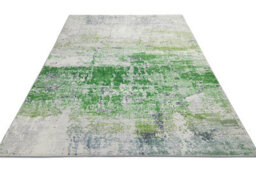 Ivory Green Abstract Polyester Modern Soft Bedroom, Livingroom  Rug - 160Cm X 230Cm - thumbnail 3