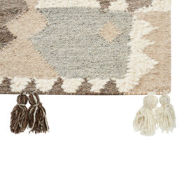 Beliani Rug Aralez Beige 160 X 230 Cm Wool Kilim - thumbnail 6