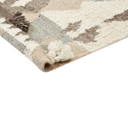 Beliani Rug Aralez Beige 160 X 230 Cm Wool Kilim - thumbnail 7