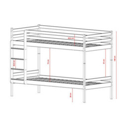 Arte Nico Milk Chocolate Wooden Bunk Bed With Storage 90 X 200Cm - No Mattress - thumbnail 4