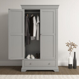 Seconique Bordeaux 2 Door Wardrobe Pebble Grey And Oak (Partially Assembled) - thumbnail 8