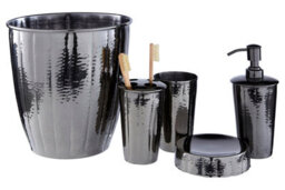 Orsina Hammered Black Nickel Finish Tumbler - thumbnail 3