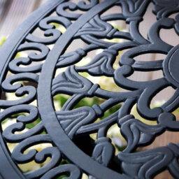 Lazy Susan Tulip Antique Bronze Metal Garden Bistro Set - thumbnail 8