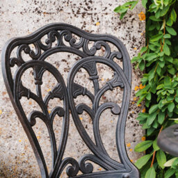 Lazy Susan Tulip Antique Bronze Metal Garden Bistro Set - thumbnail 3