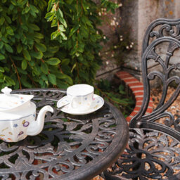 Lazy Susan Tulip Antique Bronze Metal Garden Bistro Set - thumbnail 4