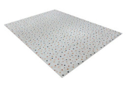 RugsX Bambino 47890 Washing Carpet Dots For Children Anti-Slip - White Brown 80X150 Cm - thumbnail 3