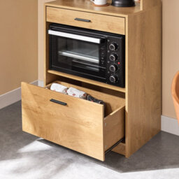 Kitchen Storage Cabinet Microwave Sideboard Narrow Kitchen Storage Unit  Oak Effect Cupboard,sobuy Fsb98-N - thumbnail 8