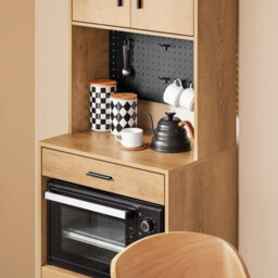 Kitchen Storage Cabinet Microwave Sideboard Narrow Kitchen Storage Unit  Oak Effect Cupboard,sobuy Fsb98-N - thumbnail 4