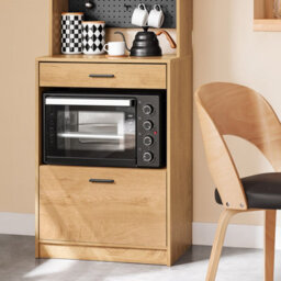 Kitchen Storage Cabinet Microwave Sideboard Narrow Kitchen Storage Unit  Oak Effect Cupboard,sobuy Fsb98-N - thumbnail 7