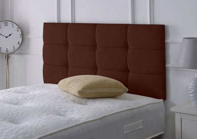 "Slumbre Roma Chenille 6Ft Super King 20"" Headboard - Brown"