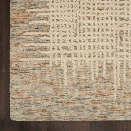 Beige Easy To Clean Abstract Geometrical Handmade Modern Wool Rug For Living Room, Bedroom - 251Cm X 351Cm - thumbnail 9