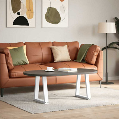 Berkfield Modern Coffee Table Legs V-Shape 2 Pcs White 28X(42-43.3) Cm Steel