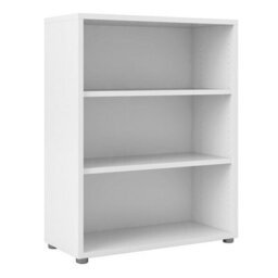 Wyld Haus Dris Low White Wooden Bookcase, 2-Shelf Freestanding Unit - thumbnail 3