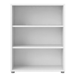 Wyld Haus Dris Low White Wooden Bookcase, 2-Shelf Freestanding Unit - thumbnail 4