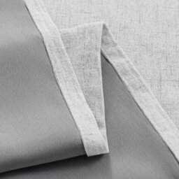 Happy Homewares Off White Lined Blackout Eyelet Curtains - 46 X 54 Inch Drop - 2 Panel - thumbnail 3