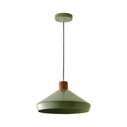 Valuelights Parker Green And Walnut Pendant Ceiling Light - thumbnail 6