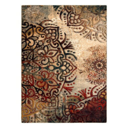 RugsX Wool Carpet Polonia Boho Rosette Red 300X400 Cm - thumbnail 3