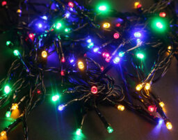 Spot On Dealz 400 Led 8 Functions Black Cable Christmas Tree Decoration Light, Lights Indoor, Outdoor Garden Fairy Lights (Multi Led)