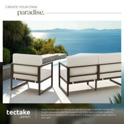 Tectake Garden Furniture Comosa - For 4 People, Xxl Padding, 1 Sofa, 2 Armchairs - Brown/beige - 1 - thumbnail 4