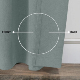 Ameha Sage Green Blackout Curtain 66X72'' Linen Texture Fabric Thermal Insulated Ready Made Ringtop Energy Efficient Window Curtain Pair - thumbnail 6