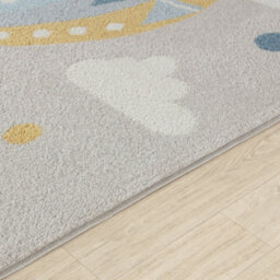 Livabliss Ankara-Kids Multicoloured Grey Blue Washable Rug For Children's Rooms 80 X 150 Cm Easy Care, Non Shedding - thumbnail 3
