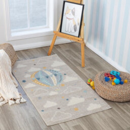 Livabliss Ankara-Kids Multicoloured Grey Blue Washable Rug For Children's Rooms 80 X 150 Cm Easy Care, Non Shedding - thumbnail 2