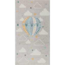 Livabliss Ankara-Kids Multicoloured Grey Blue Washable Rug For Children's Rooms 80 X 150 Cm Easy Care, Non Shedding - thumbnail 1