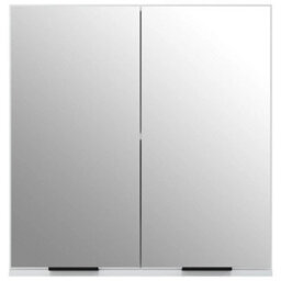 Berkfield Bathroom Mirror Cabinet White 64X20X67 Cm - thumbnail 6