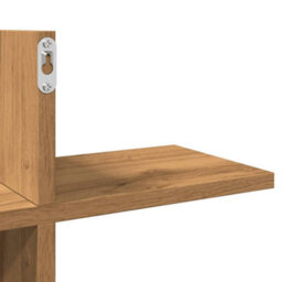Berkfield Wall Shelf Artisian Oak 124.5X18X60.5 Cm Engineered Wood - thumbnail 8