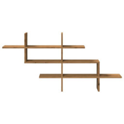 Berkfield Wall Shelf Artisian Oak 124.5X18X60.5 Cm Engineered Wood - thumbnail 4