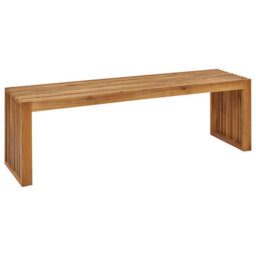 Beliani Set Of 2 Garden Benches Sulzano 150 Cm Acacia Wood Brown - thumbnail 4