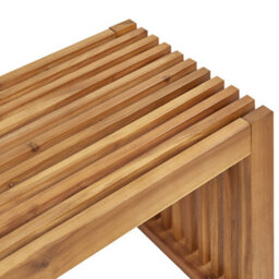 Beliani Set Of 2 Garden Benches Sulzano 150 Cm Acacia Wood Brown - thumbnail 7