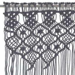 Walplus Macrame Curtain Anthracite 140X240 Cm Cotton - thumbnail 3