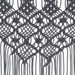Walplus Macrame Curtain Anthracite 140X240 Cm Cotton - thumbnail 4