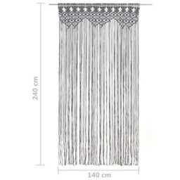 Walplus Macrame Curtain Anthracite 140X240 Cm Cotton - thumbnail 5
