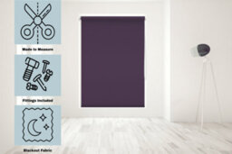 Caecus Blinds Made To Measure Blackout Roller Blind Aubergine 060Cm - thumbnail 2